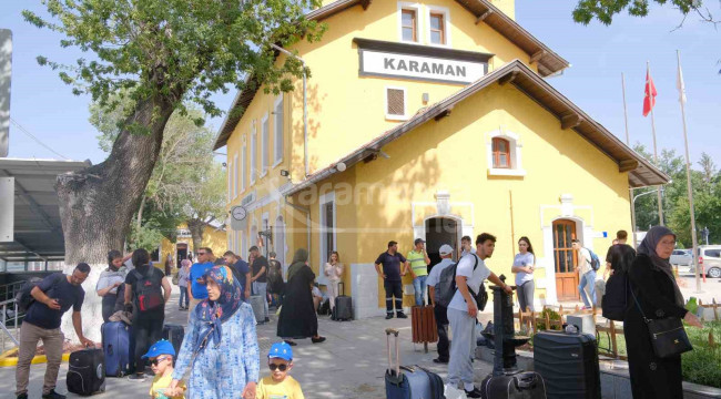 Karaman YHT garında bayram yoğunluğu yaşanıyor