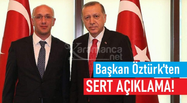 Başkan Öztürk: ''Lütufla gelen makamın beklentisi''