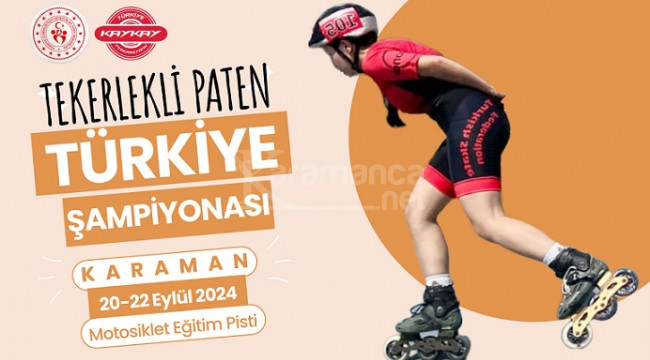 Tekerlekli paten Türkiye Şampiyonası Karaman'da yapılacak