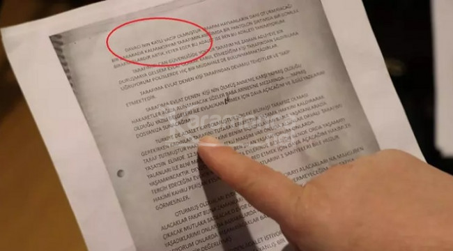 Mahkemeye, eski eşi için 'katli vacip oldu' yazılı dilekçe verdi