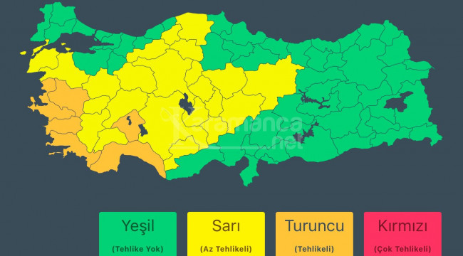 İçişleri Bakanlığı'ndan 6 il için turuncu kodlu yağış uyarısı