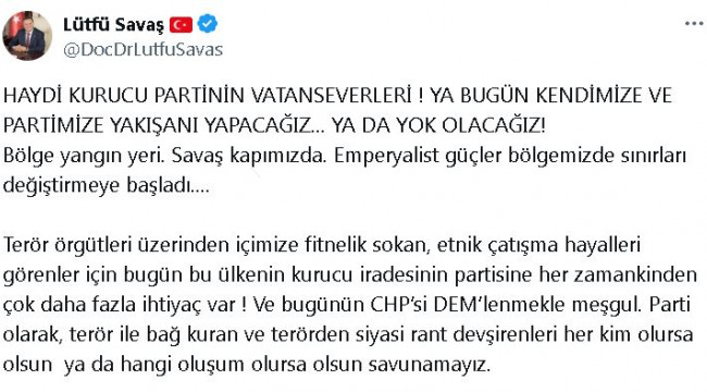 Lütfü Savaş, CHP'den ihraç edildi